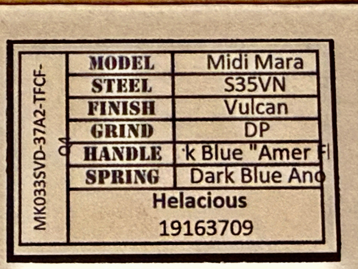 Medford Midi Maurader Vulcan Drop Point S35VN