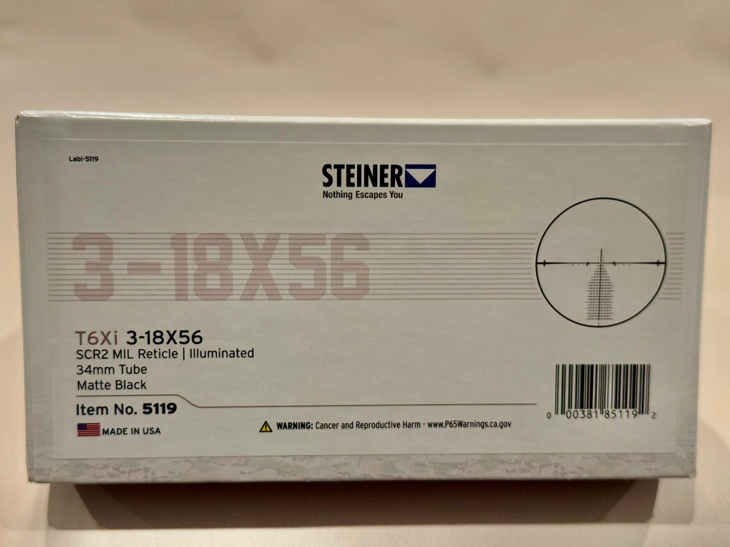 Steiner T6xi 3-18x56 SCR2 & Scalarworks LEAP/09 MIL Black Illuminted