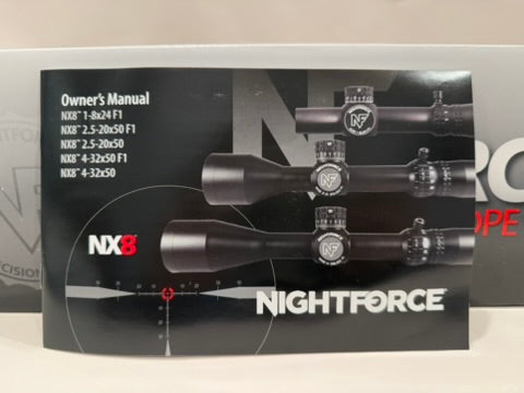 Nightforce NX8 1-8 FC-MIL & Scalarworks LEAP/08 ILLUM PTL .2 MIL-RAD AA58888B