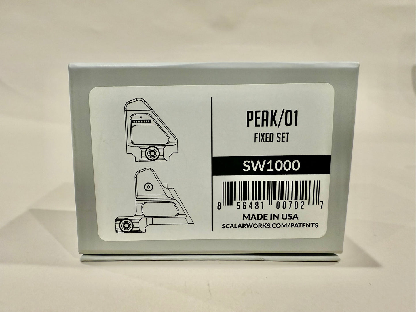 Scalarworks PEAK/01 SW1000 Fixed Iron Sight Set