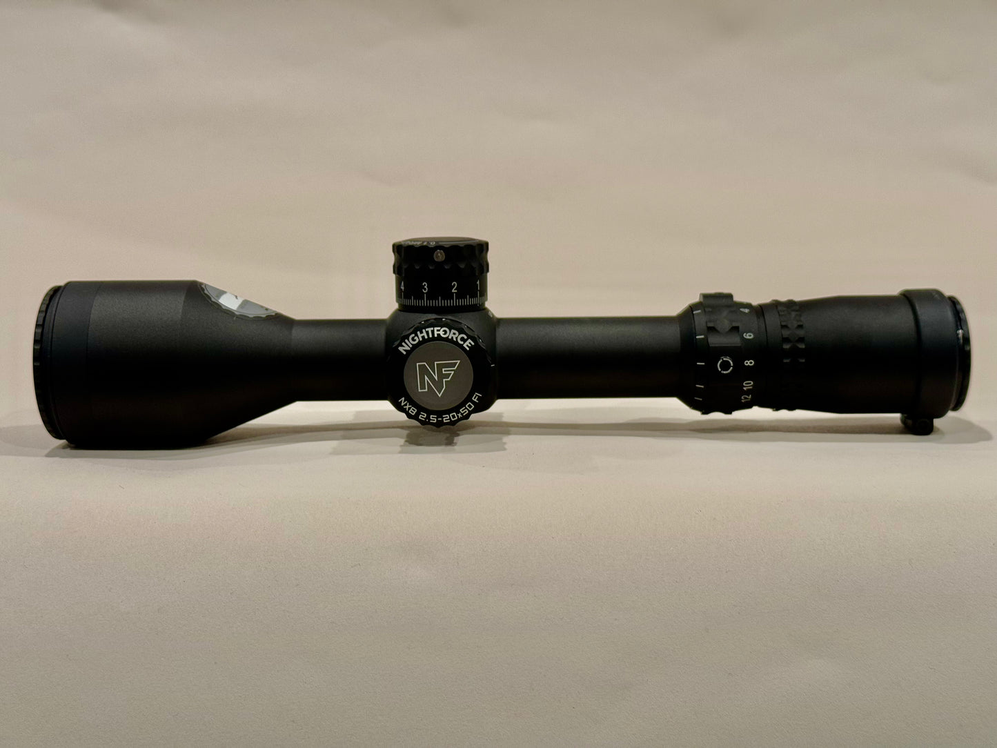 Nightforce NX8 2.5-20 MIL-XT Black Zerostop CW DIGILLUM .1 MIL-RAD AA68378B