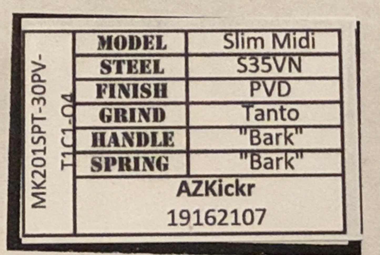 Medford Slim Midi PVD Tanto S35VN