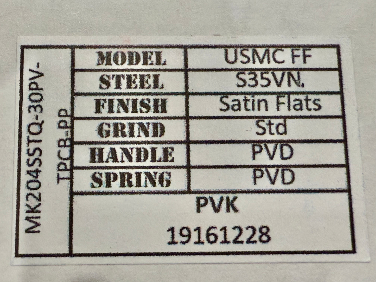 Medford USMC Fighter Folder Tumbled Standard S35VN