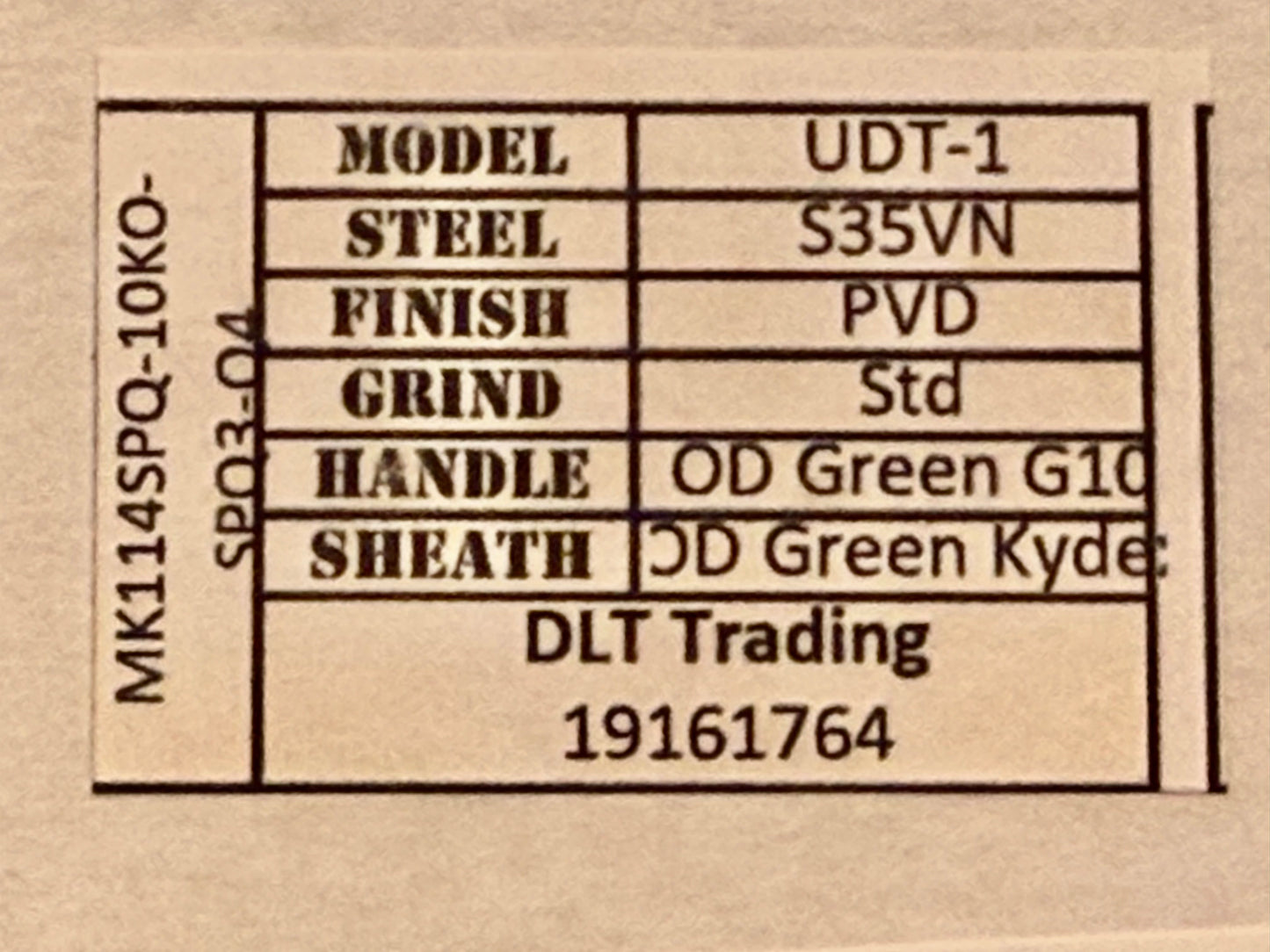Medford UDT PVD Standard S35VN