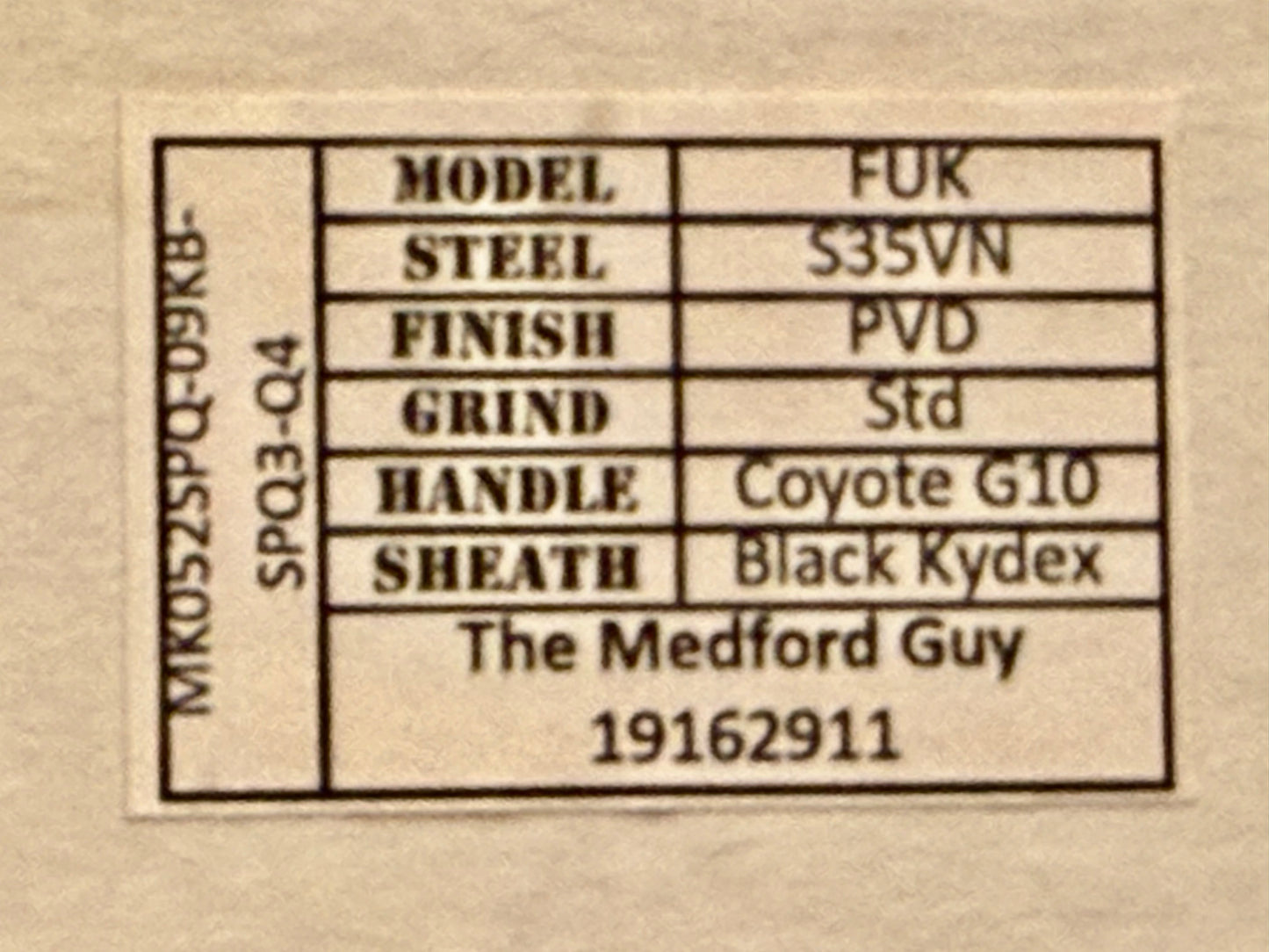 Medford Fuk PVD Standard S35VN