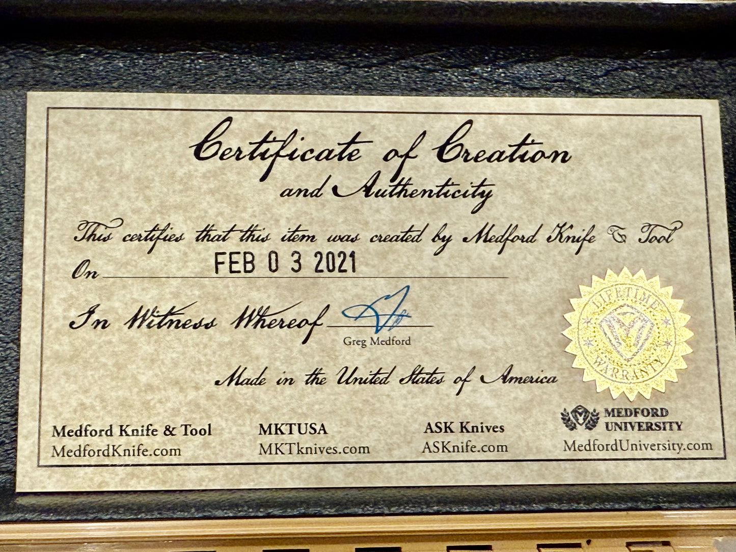 Medford Praetorian Micro T Tumbled Drop Point S35VN