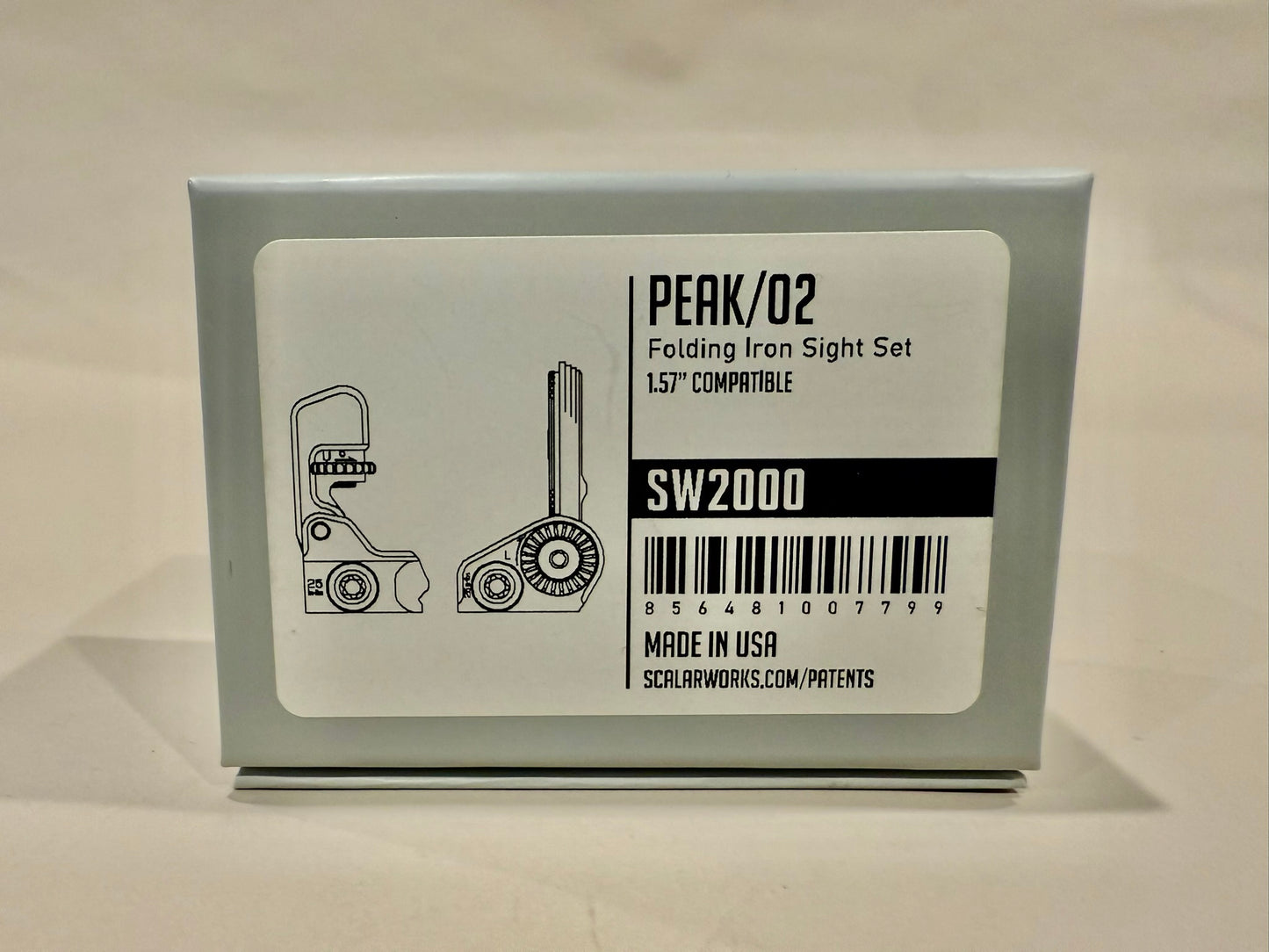 Scalarworks PEAK/02 SW2000 Folding Iron Sight Set 1.57"
