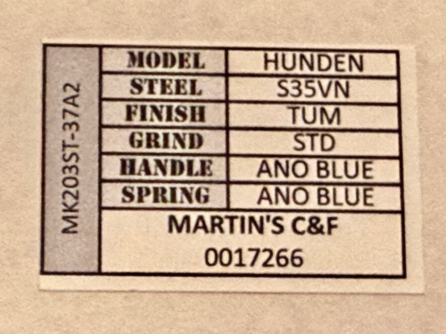 Medford Der Hund Tumbled Drop Point S35VN