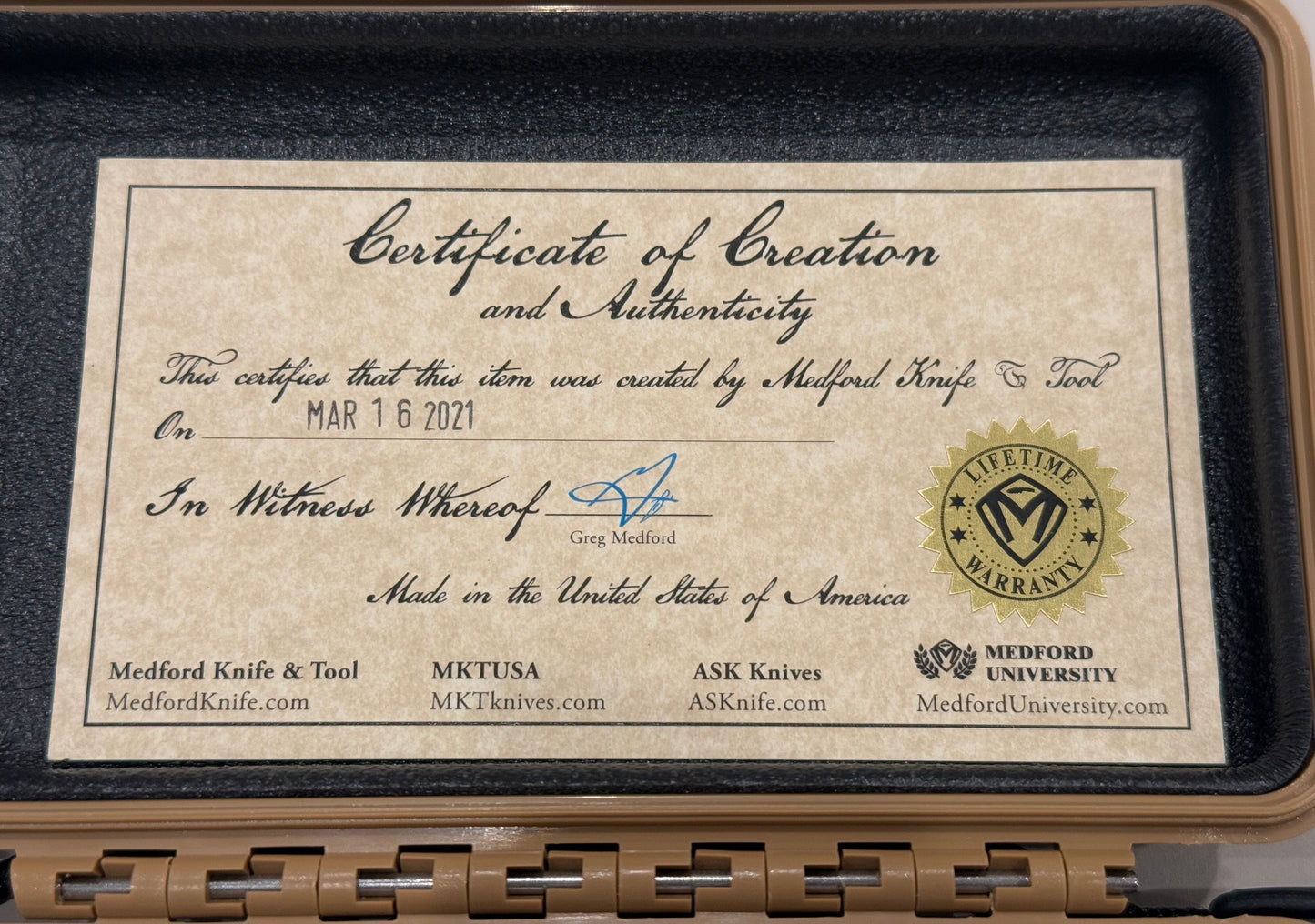 Medford Praetorian Micro Ti Vulcan Drop Point S35VN