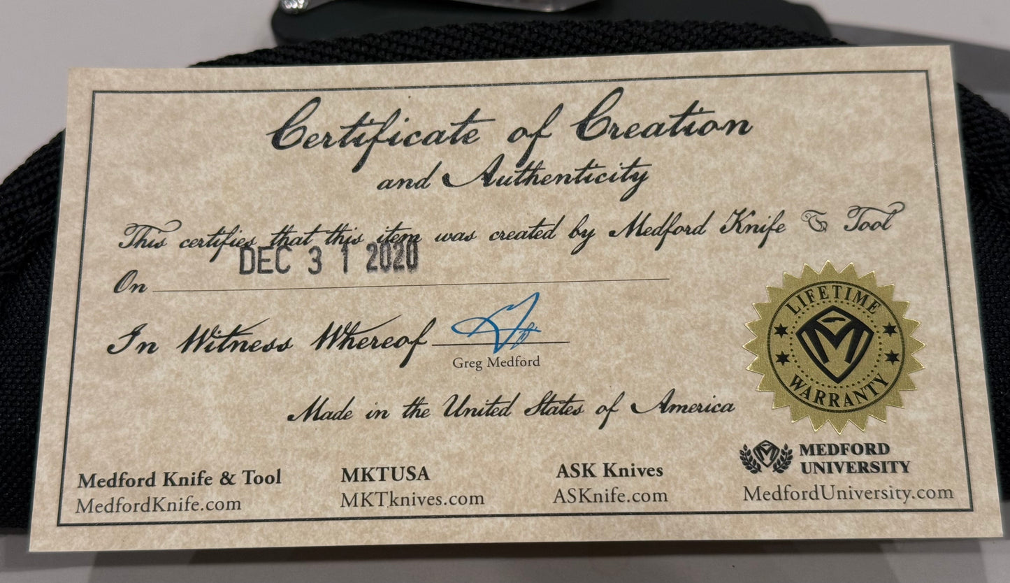 Medford Smooth Criminal Tumbled Drop Point S35VN