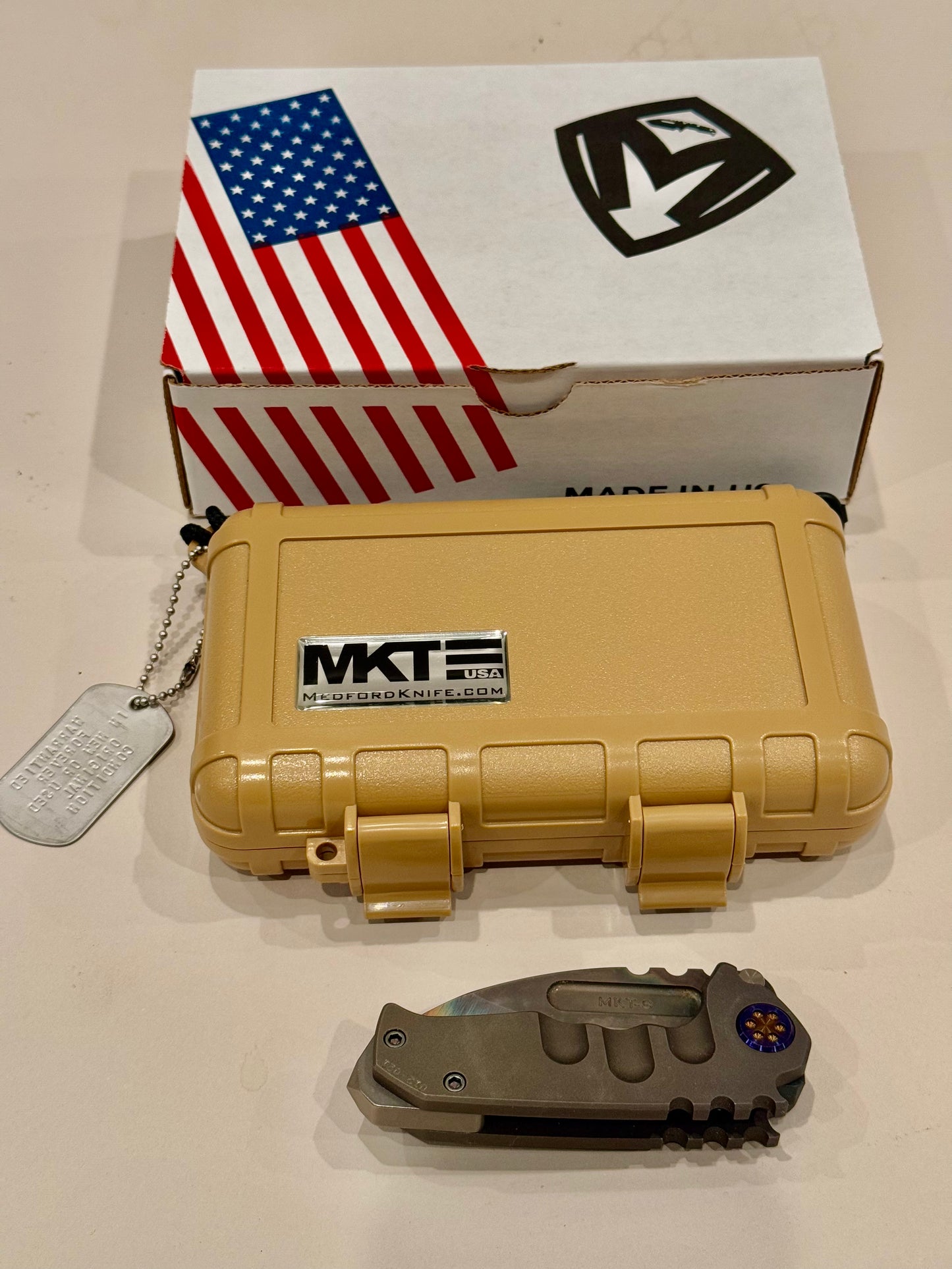 Medford Praetorian Micro Ti Vulcan Drop Point S35VN