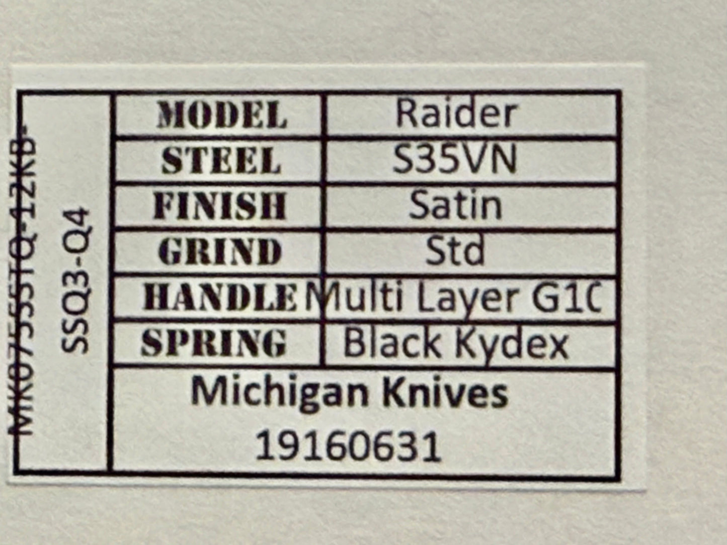 Medford Raider Satin Standard S35VN