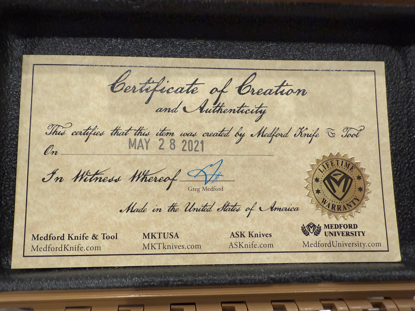 Medford Praetorian Micro Ti Satin Tanto S35VN