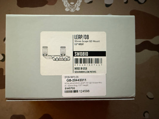 Scalarworks LEAP/08 SW0810 Quick‑Detach Scope Mount (1.57″, Standalone)